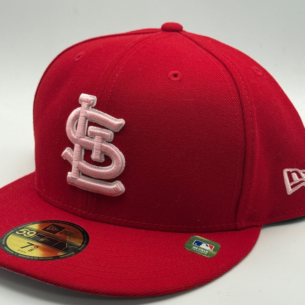 New Era St Louis Cardinals 59FIFTY 2024 Mother's Day Fitted Hat Red Pink 7 5/8